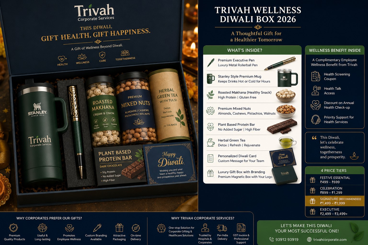 Trivah Wellness Diwali Box 2026 detailed catalogue