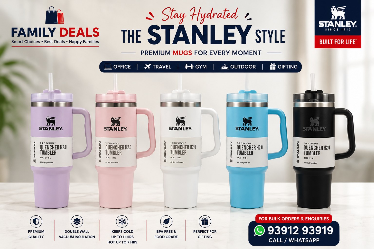 Premium tumblers for gifting